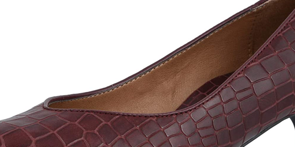 Kit Feminino Vionic Josie Kitten Heels Vinho Croc