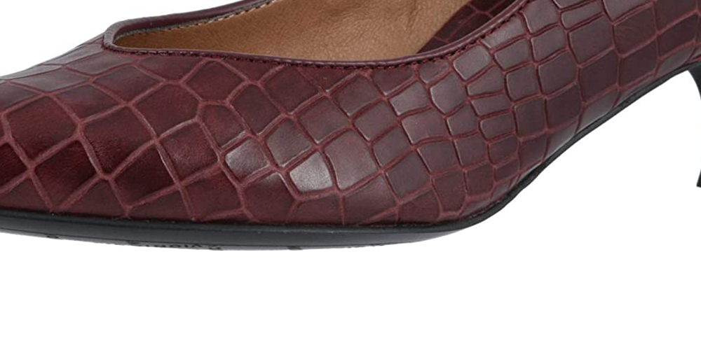 Kit Feminino Vionic Josie Kitten Heels Vinho Croc