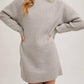 Bluivy - Mock Neck Knit Sweater Dress