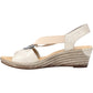 Rieker - Women's Fanni Faux Leather Back Strap Sandal
