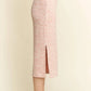 Trendsi - Jade By Jane Zebra Print Side Slit Midi Skirt