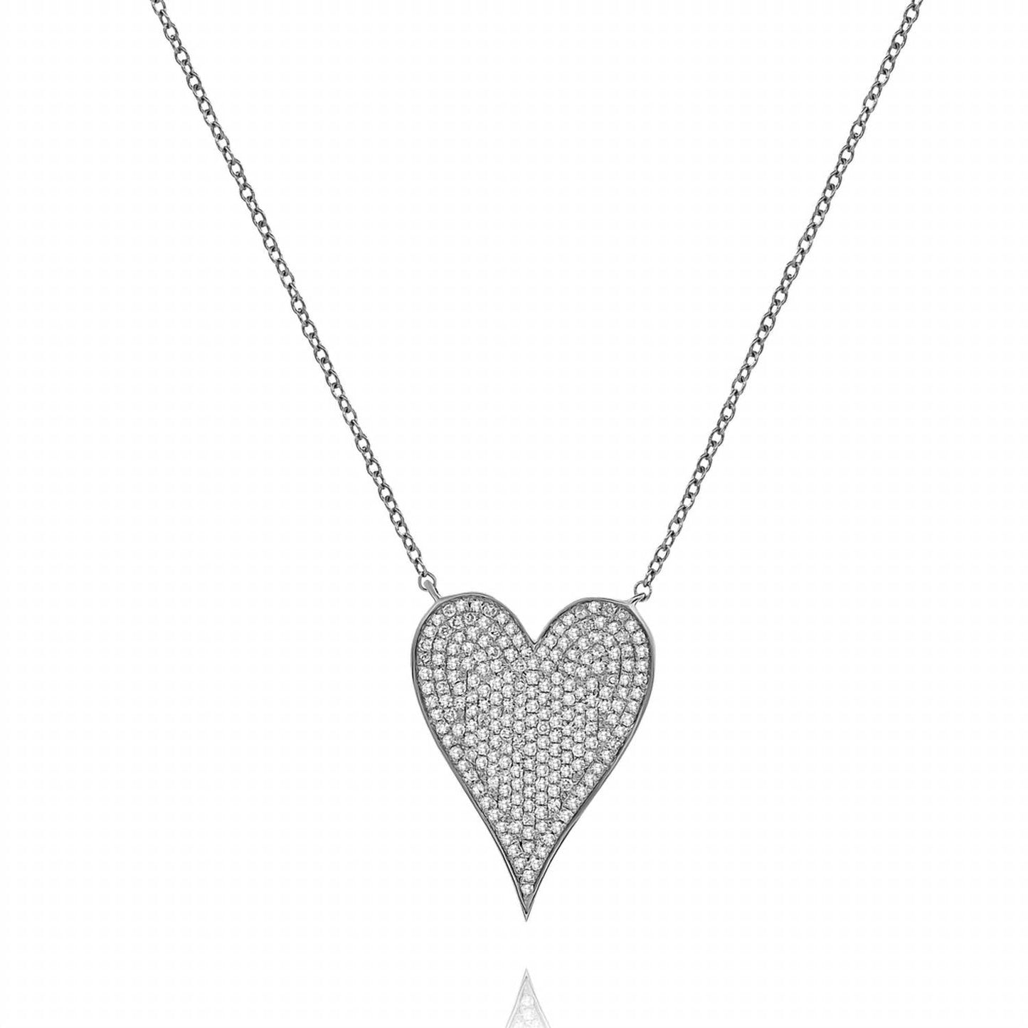 Diana M Jewels - 0.44 Cts Diamond Heart-shaped Pendant