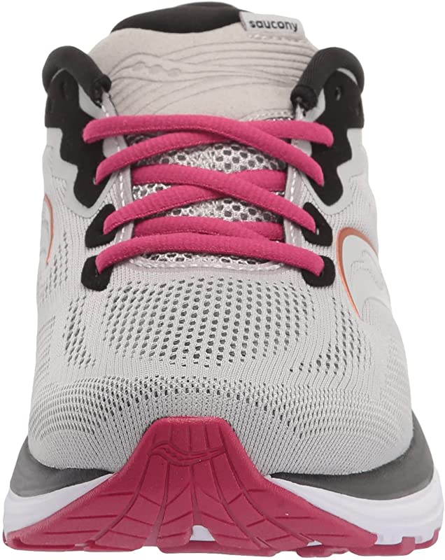 Tênis de corrida Saucony Ride 14 feminino, cor neblina/cereja