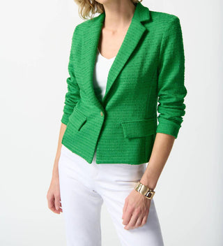 Joseph Ribkoff - Blazer Bouclé em Verde Ilha