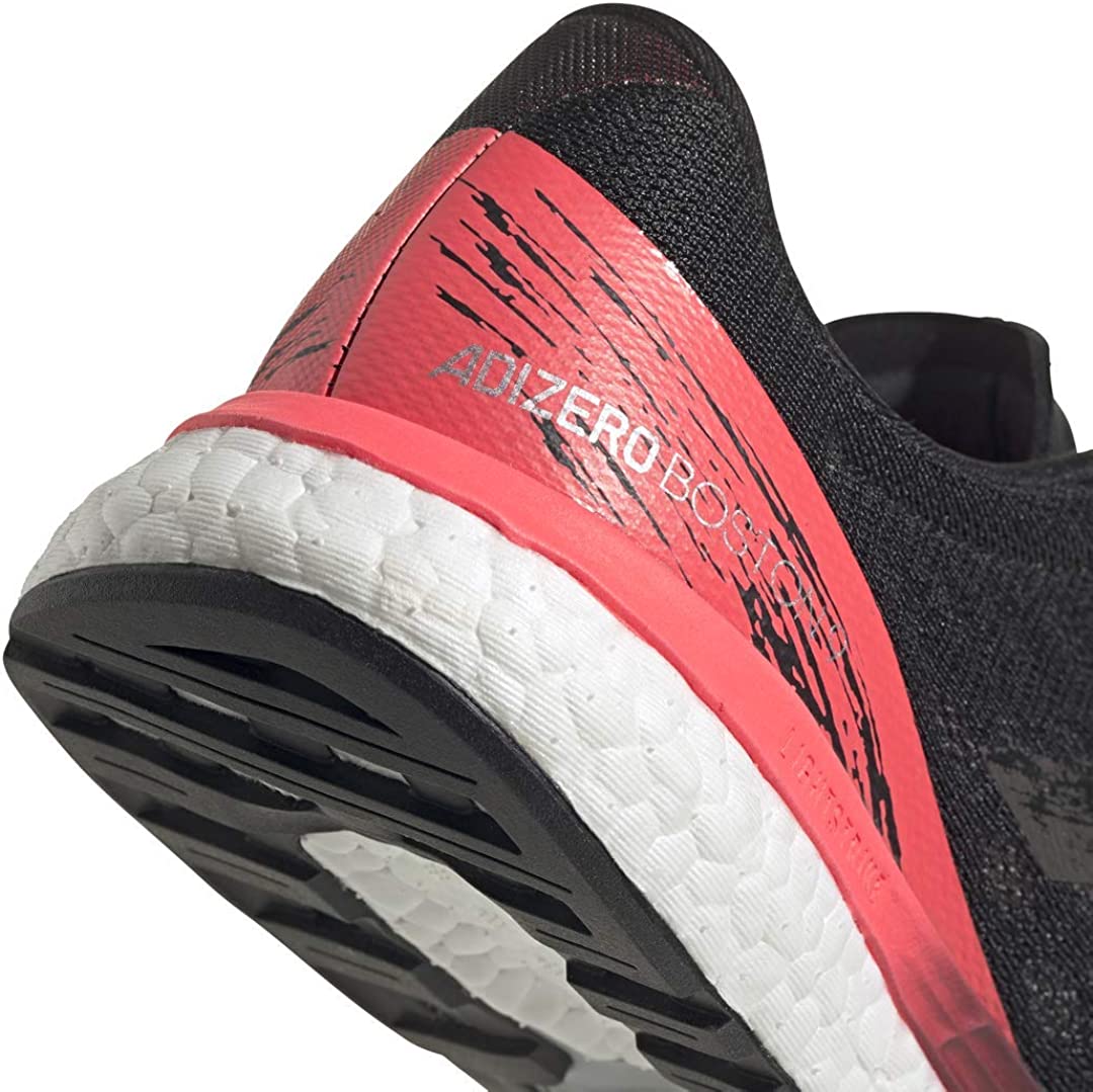 Tênis de corrida feminino Adidas Adizero Boston 9 preto/rosa-sinal