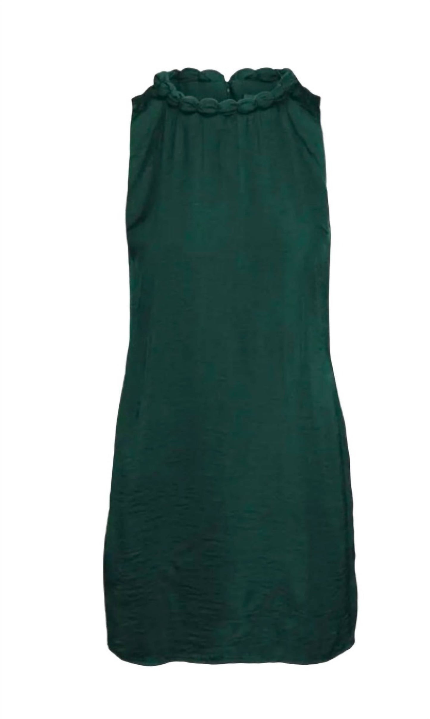 Naked Zebra - Neckline Accent Mini Shift Dress