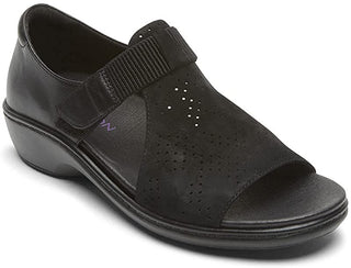 Sandália Aravon Duxbury Comfort com tira em T para mulheres, preta, tamanho 9 B(M) EUA