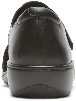 Sandália Aravon Duxbury Comfort com tira em T para mulheres, preta