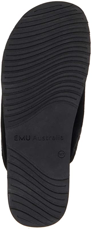 Pantufa feminina de camurça Kerang Stinger da EMU Austrália, preta, tamanho 10 B(M) EUA