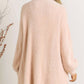 Adora - Curvy Fuzzy Solid Open Cardigan