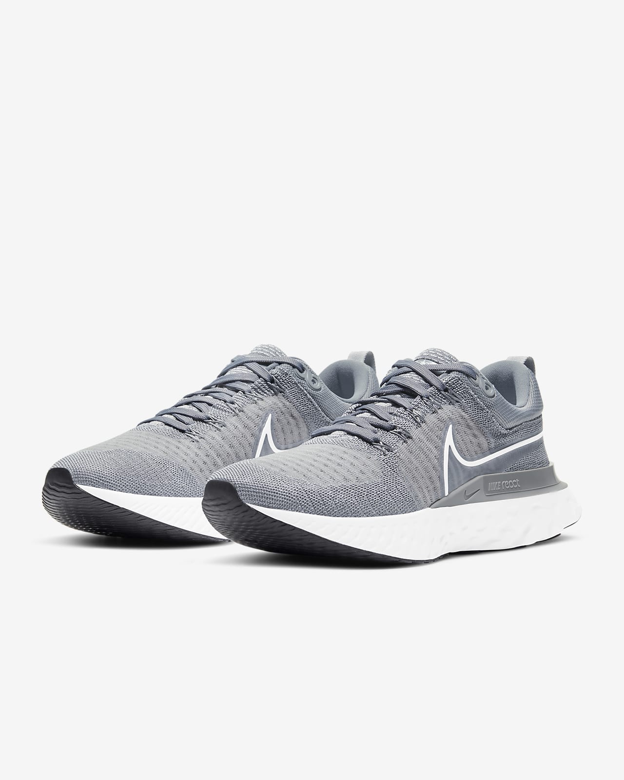Tênis de corrida Nike React Infinity Run FK 2 masculino cinza/preto/branco