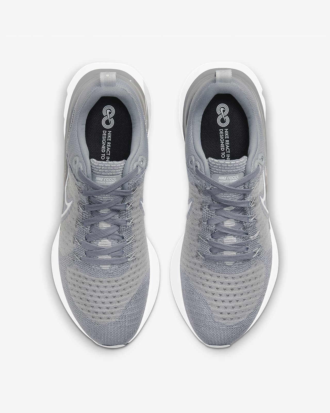 Tênis de corrida Nike React Infinity Run FK 2 masculino cinza/preto/branco