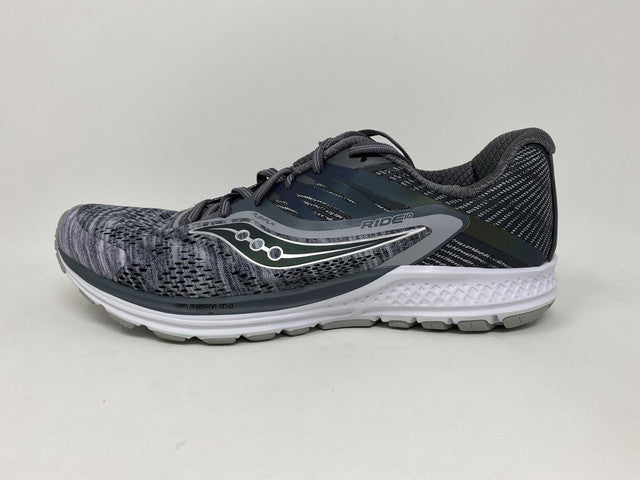 Tênis de corrida Saucony Ride 10 feminino, cinza, tamanho 12 B(M) EUA