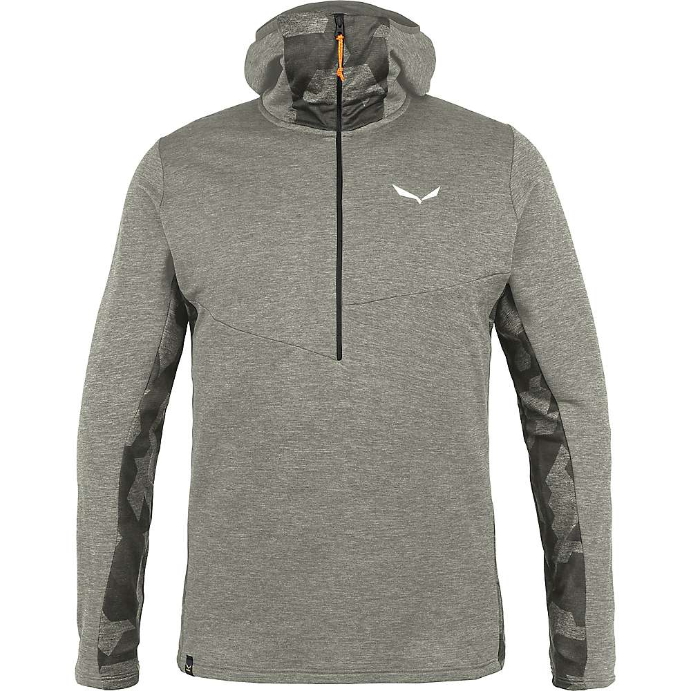 Salewa Men's Boe Alpine Merino Thermal Half Zip Top - Medium - Heather Grey