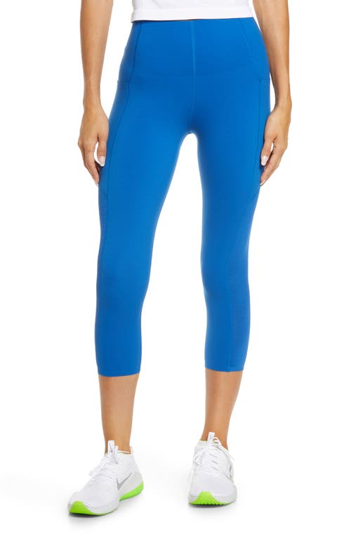 Sweaty Betty Power Workout Crop High Waist Leggings in Oxford Blue, Size Large