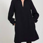 0039 Italy - V-neck Open Collar Dress