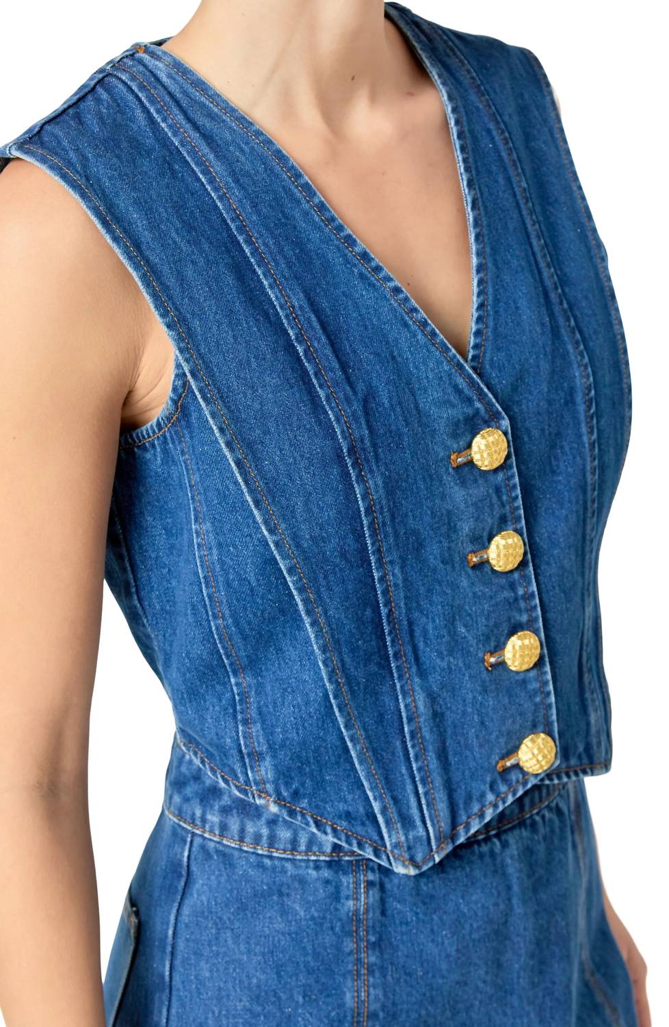 2.7 August Apparel - Keepin' It Classy Denim Vest