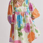 Entro - Blossom Burst Vibrant Floral Mini Dress