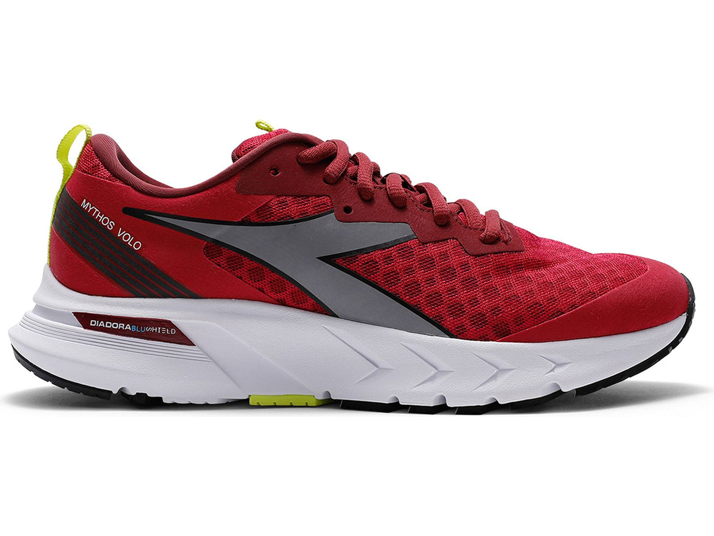 Tênis de corrida feminino Diadora Mythos Blushield Volo, vermelho, tamanho 8,5 B(M) EUA