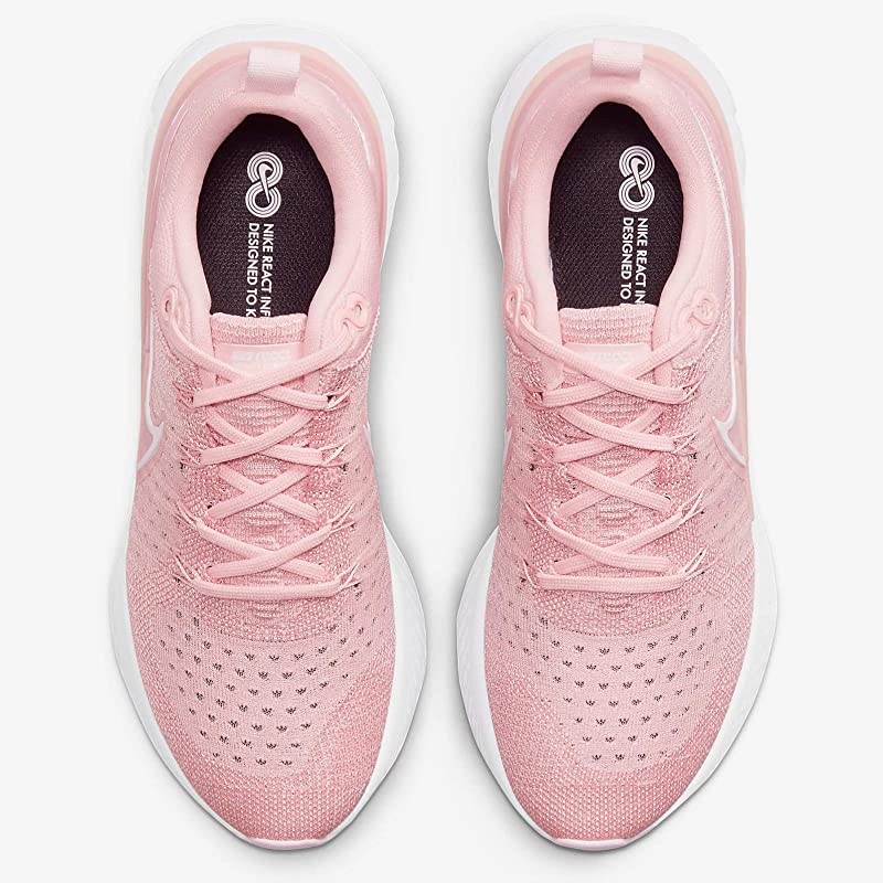 Tênis de corrida Nike React Infinity Run FK 2 feminino rosa esmaltado