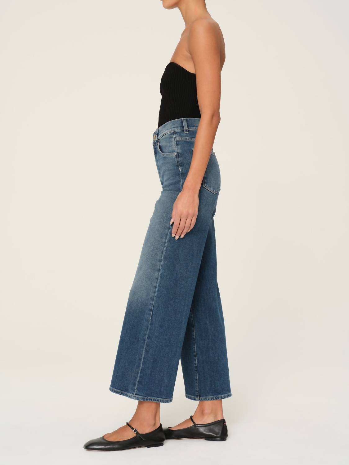 Dl1961 - Women'S - Hepburn Wide Leg High Rise Ankle Jeans