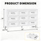 9 Drawer White Metal Dresser with Quiet-Glide Rails