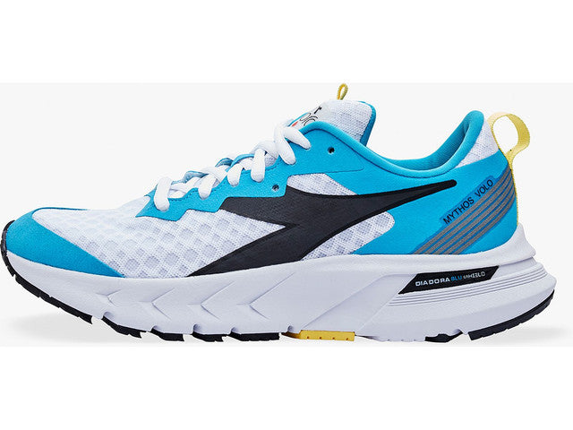 Tênis de corrida feminino Diadora Mythos Blushield Volo, azul, tamanho 6 B(M) EUA