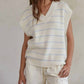By Together - Parker Striped V-neck Vest
