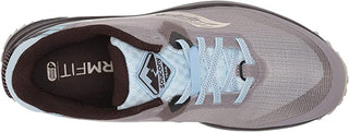 Tênis de corrida de trilha Saucony Peregrine 11 feminino Zinco/Sky/Loom