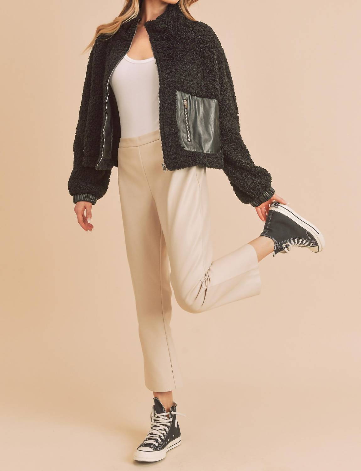 Aemi + Co - Penny Vegan Sherpa Jacket