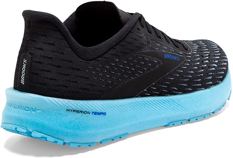 Tênis de corrida Brooks Hyperion Tempo feminino, preto/azul