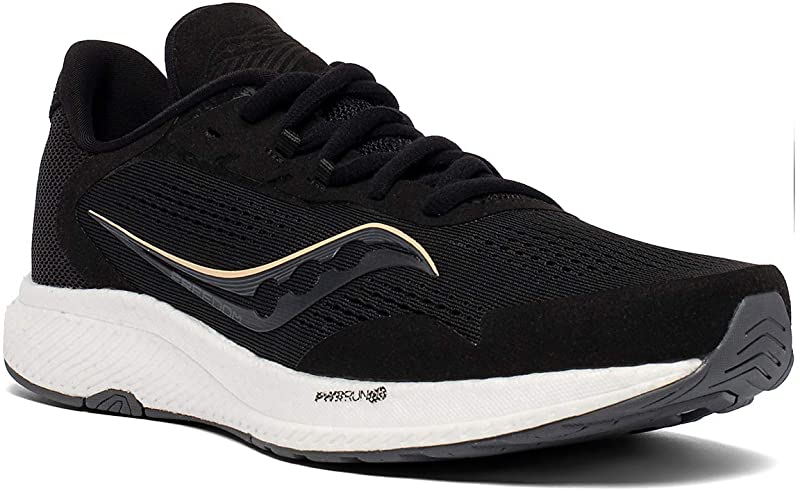Tênis de corrida Saucony Freedom 4 feminino, preto, tamanho 9,5 B(M) EUA