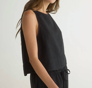 Bella Dahl - Sleeveless Boat Neck Split Back Top