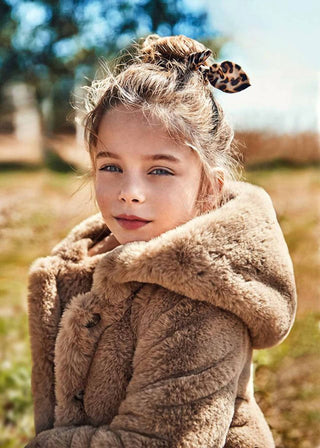 Mayoral - Girls' Faux Fur Hooded Coat