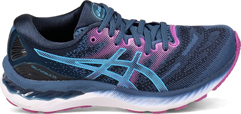 Tênis de corrida feminino ASICS Gel-Nimbus 23, azul, tamanho 6 B(M) EUA