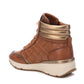 Xti - Women's Carmela Collection Leather Sneaker Booties