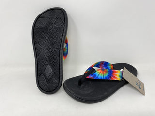 Chinelo Feminino Chaco Chillos Preto Tie Dye Escuro Tamanho 6 B(M) EUA