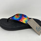 Chinelo Feminino Chaco Chillos Preto Tie Dye Escuro Tamanho 6 B(M) EUA