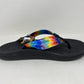 Chinelo Feminino Chaco Chillos Preto Tie Dye Escuro Tamanho 6 B(M) EUA