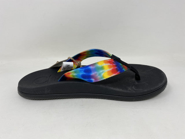 Chinelo Feminino Chaco Chillos Preto Tie Dye Escuro Tamanho 6 B(M) EUA