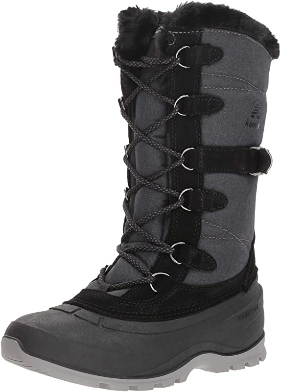 Bota de neve Kamik SNOVALLEY2 feminina, preta