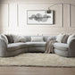 Ivria Boucle Sectional Sofa With 9 Pillows - Gray
