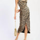 Emory Park - Gathered Midi Dress With Cowl Neck