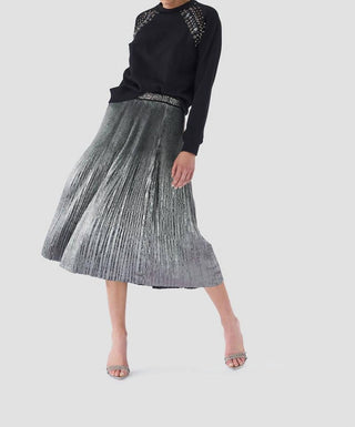Le Superbe - Foil Pleated Skirt