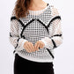 Frank Lyman - Geometric Crochet Knit Top