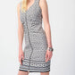 Joseph Ribkoff - Geo Print Zip Front Dress
