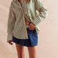 Free People - Striped Varsity Vibes Shirt