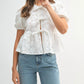 Daisy - Claire Babydoll Front Tie Top