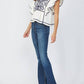 Fate - Embroidered Flutter Sleeve Blouse