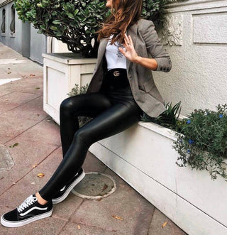 Commando - Control Faux Leather Pull-on Leggings